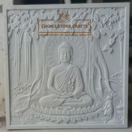 Marble Stone Buddha Meditation Wall Mural