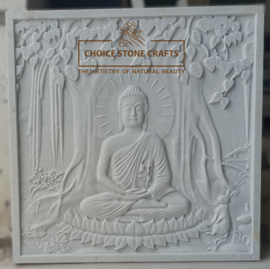 Marble Stone Buddha Meditation Wall Mural