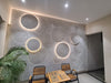 Stone Wall Carving Circle Pattern