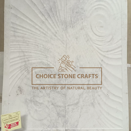 Marble Wave Pattern or Ripple Design Stone Wall Carving
