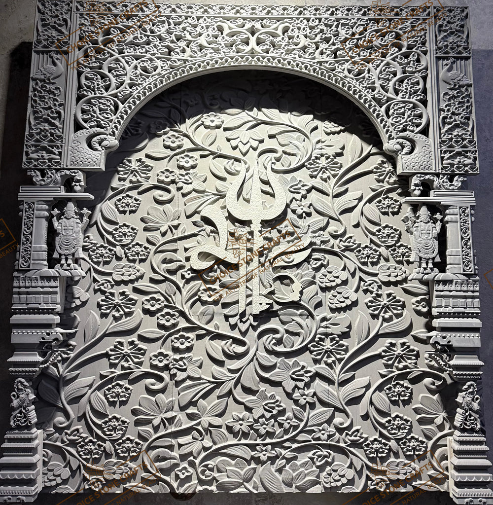 Natural Stone Temple Work Carving