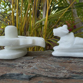 Marble Shiva Nandi Pair