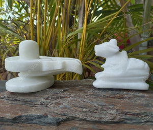 Marble Shiva Nandi Pair