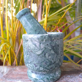 Green Marble Mortar and Pestle/ Imam/Ohkli Musli
