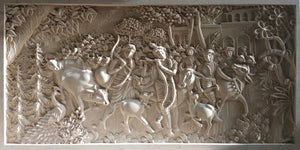 Krishna Balram Stone Mural
