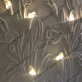 Lighting Flower Leaf Stone Carving