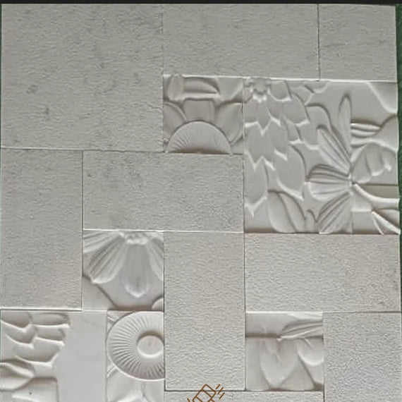 Natural Marble Stone Wall Cladding Blossom Flower Pattern