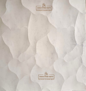 Natural Stone Carving Marble Waves Design