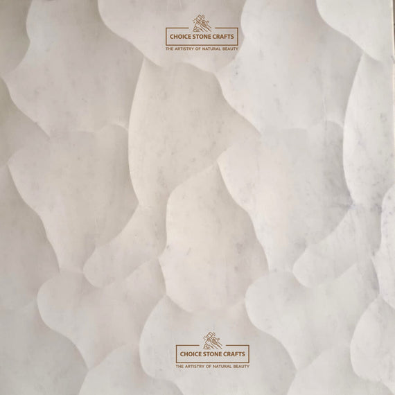 Natural Stone Carving Marble Waves Design