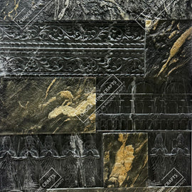 Stone Wall Carving Heritage Pattern