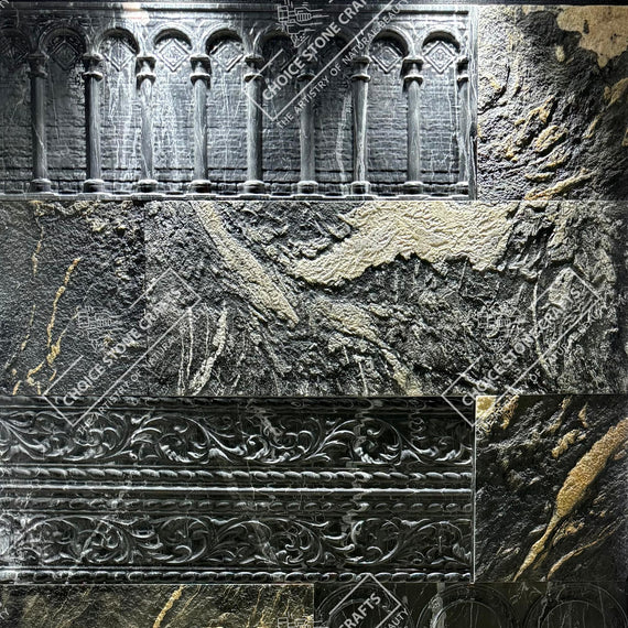 Stone Wall Carving Heritage Pattern