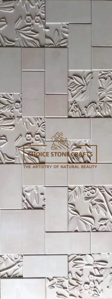 Natural Stone Wall Cladding Flower Leaf Pattern