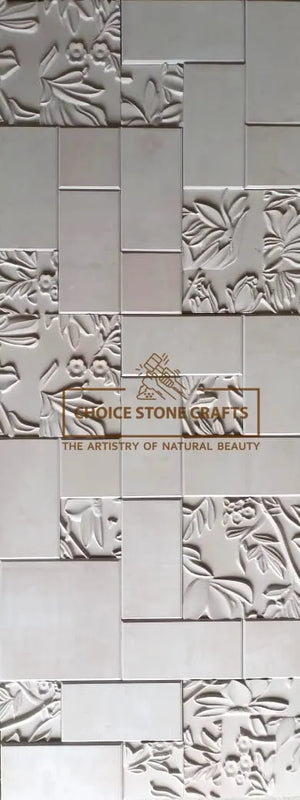 Natural Stone Wall Cladding Flower Leaf Pattern