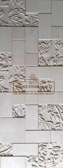 Natural Stone Wall Cladding Flower Leaf Pattern