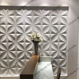 Natural Stone Carving 3D Flowers