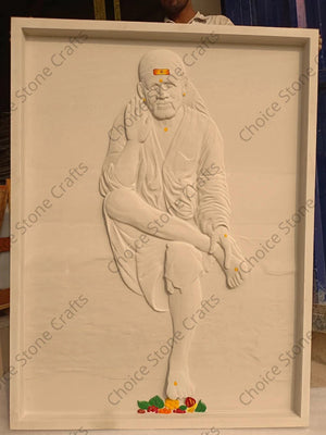 Stone Mural Sai Baba