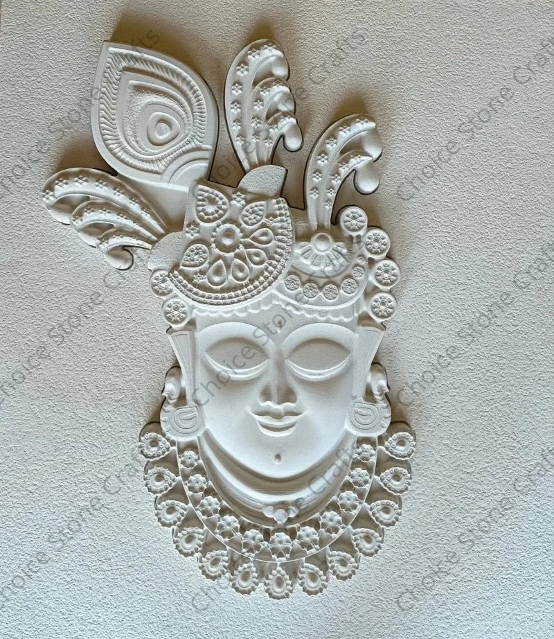 ShreenathJi Face Stone Wall Mural