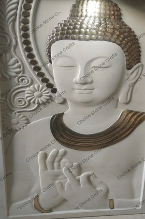 Buddha Dharmachakra Mudra Stone Wall Mural