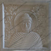 Buddha With Lotus Stone Wall Mural