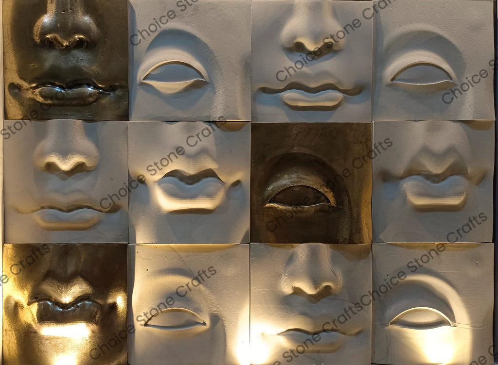 Face Part Stone wall Mural
