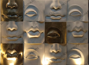 Face Part Stone wall Mural