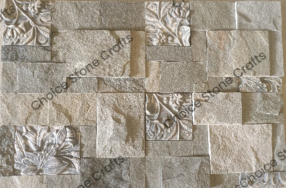 Grey Natural Stone Claading Cluster Leaf