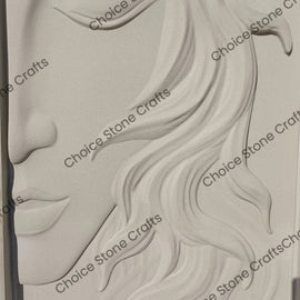 Lady Face Stone Mural