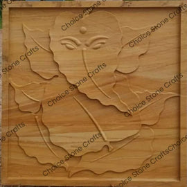 Leaf Ganpati Stone Mural