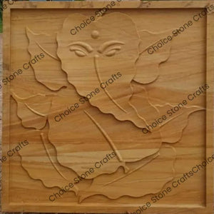 Leaf Ganpati Stone Mural