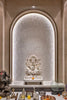 Puja Room Stone Wall Carving Bail leaf