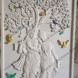 Radha Krishan Tree Stone Wall Mural