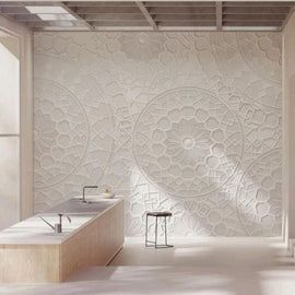 Stone Wall Carving Mandala Art