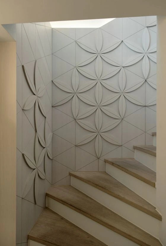 Stone Wall carving Staire Wall Flower Pattern