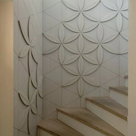 Stone Wall carving Staire Wall Flower Pattern