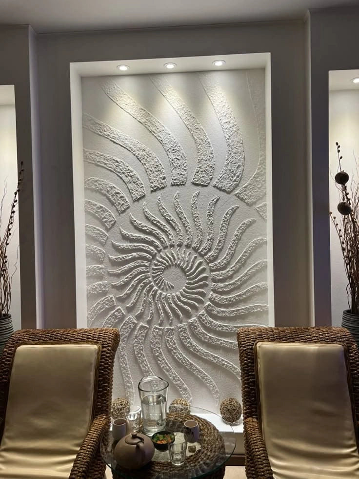 Stone Wall Carving Sun Ray
