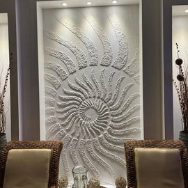 Stone Wall Carving Sun Ray