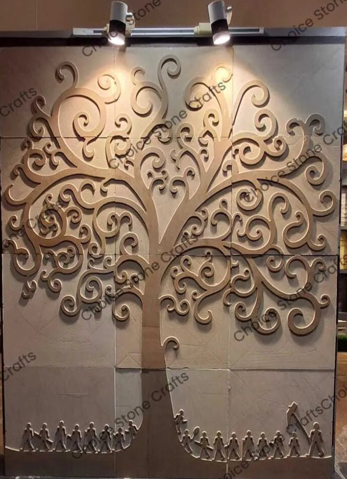 Tree of Life Stone Wall Mural